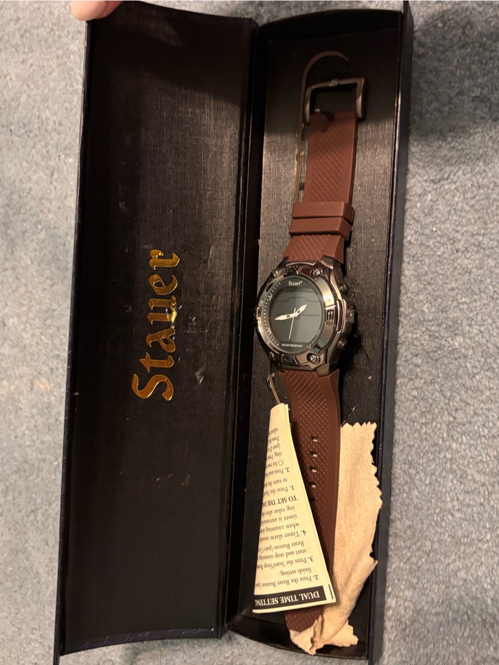 Stauer Brown Strap Men's Watch